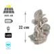 Decoratiune gradina, polirasina, lampa solara, inger, 12x15x22 cm - imagine 11