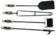 Set accesorii semineu, suport cu 4 piese, nichelate, 66 cm  - imagine 7