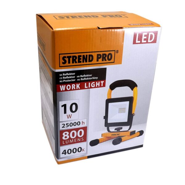Proiector lucru, LED SMD, stativ, 10 W, 800 lm, cablu 1.8 m, IP65, Strend Pro - imagine 2