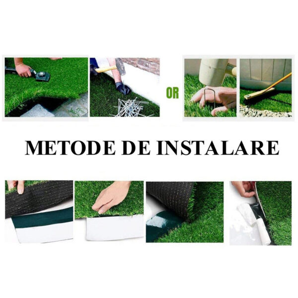 Gazon/Iarba artificiala, verde, inaltime fir 20 mm, 5x2 m - imagine 4