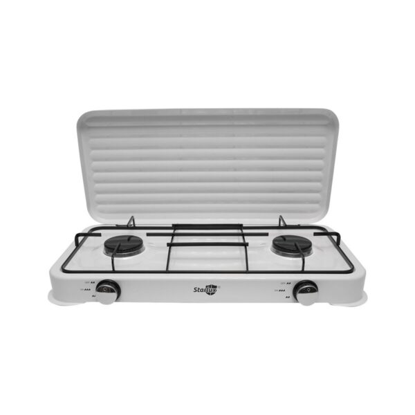 Aragaz camping, portabil, 2 arzatoare, 2.5 kW, cu capac, Starlux - imagine 1