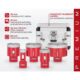 Carote diamantate profesionale, M14, set 5 buc, 20-68 mm, Strend Pro - imagine 4