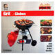 Gratar gradina, grill rotund, cu roti, capac, 40x72 cm, Globus - imagine 4