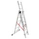 Scara aluminiu, Master, 3 tronsoane, 6 trepte, max 150 kg, 1.69-3.45 m - imagine 2