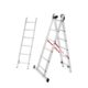 Scara aluminiu, Master, 3 tronsoane, 6 trepte, max 150 kg, 1.69-3.45 m - imagine 3