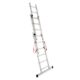 Scara aluminiu, Master, 3 tronsoane, 6 trepte, max 150 kg, 1.69-3.45 m - imagine 4