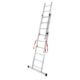 Scara aluminiu, Master, 3 tronsoane, 6 trepte, max 150 kg, 1.69-3.45 m - imagine 5