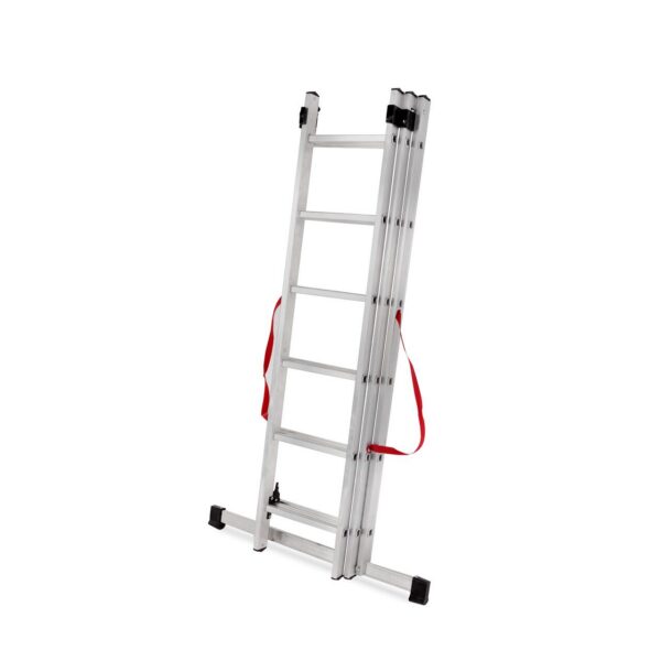 Scara aluminiu, Master, 3 tronsoane, 6 trepte, max 150 kg, 1.69-3.45 m - imagine 7