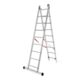 Scara aluminiu, Master, 2 tronsoane, 9 trepte, max 150 kg, 2.58-4.27 m - imagine 2