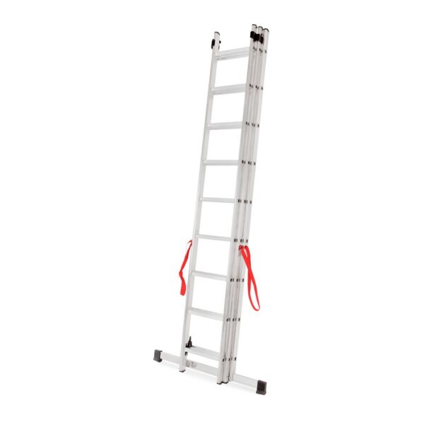 Scara aluminiu, Master, 3 tronsoane, 9 trepte, max 150 kg, 2.58-5.69 m - imagine 5