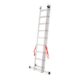 Scara aluminiu, Master, 3 tronsoane, 9 trepte, max 150 kg, 2.58-5.69 m - imagine 5