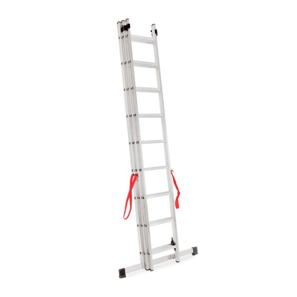 Scara aluminiu, Master, 3 tronsoane, 9 trepte, max 150 kg, 2.58-5.69 m - imagine 6