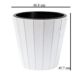 Ghiveci decorativ pentru flori, rotund, alb, 48.8x45.7 cm, Woode  - imagine 3