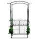 Arcada metalica, pergola, pentru gradina, cu portita, 106x50x217 cm - imagine 4