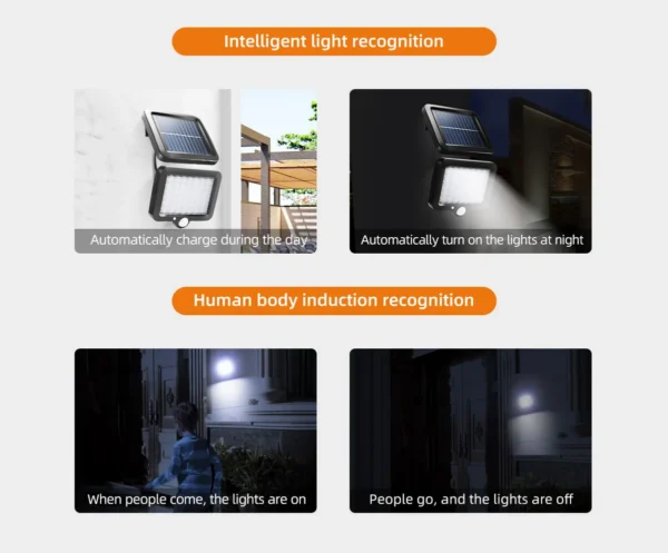 Proiector LED cu Senzor de Miscare Superfire FF1-A, Panou solar, Senzor Lumina, 11W, 209lm - imagine 9
