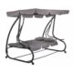 Balansoar gradina, 4 locuri, gri, 220x120x162 cm, functie pat, Linda - imagine 2
