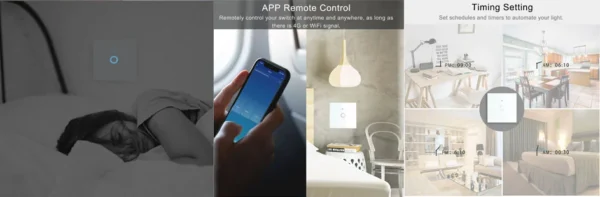 Intrerupator Smart Rovo 1081WL, 3 canale, Wifi si Bluetooth, Tuya, Life Smart, Alexa si Google Assistant, fara nul - imagine 9