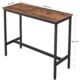 Masa pentru bucatarie/living/bar, Artool, inalta, pal si otel, maro rustic, 100x40x90 cm - imagine 5