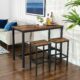 Set 2 scaune de bucatarie/bar, Artool, pal si otel, maro rustic, negru, 40x30x65 cm - imagine 3