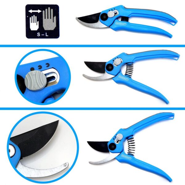 Foarfeca gradina, tip bypass, pentru trandafiri, pomi, vita de vie, 9.9 cm, Aquacraft - imagine 2