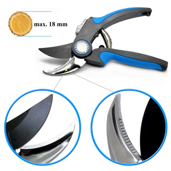 Foarfeca gradina, tip bypass, trandafiri, pomi, vita de vie, 25.1 cm, Aquacraft - imagine 3