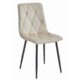 Scaun bucatarie/living, Artool, Libra, catifea, metal, bej si negru, 44x40x88.5 cm