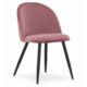 Scaun bucatarie/living, Artool, Bello, catifea, metal, roz, 46x42.5x76.5 cm