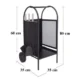 Suport lemne semineu cu accesorii, 60x35x35 cm - imagine 6