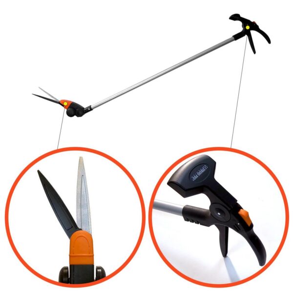 Foarfeca iarba, gazon, rotativa, 90 grade, cu maner, 100 cm, Strend Pro - imagine 4