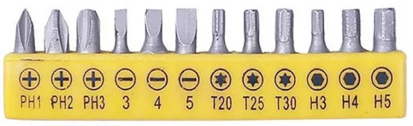 Surubelnita electrica, 3.6 V, Li-ion, 12 varfuri, biti, Strend Pro  - imagine 7