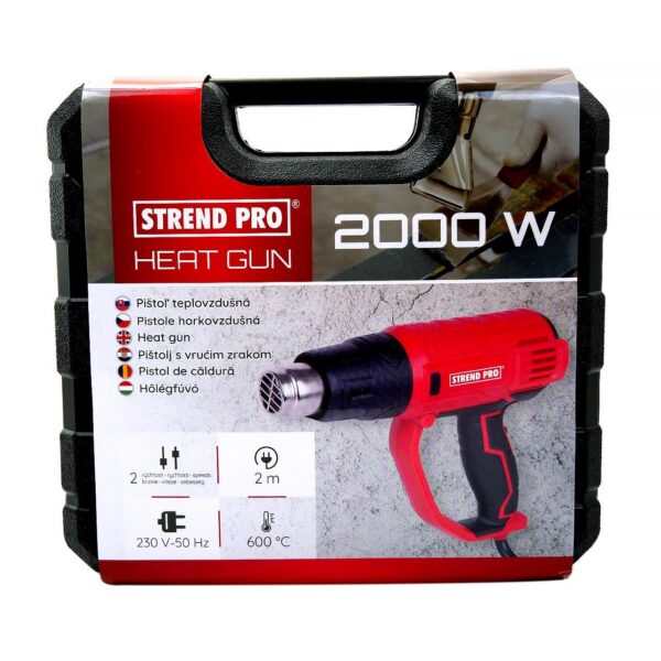 Pistol cu aer cald, accesorii, 2000 W, Strend Pro - imagine 3