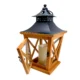 Felinar decorativ, lemn, LED, 19x19x36 cm - imagine 5