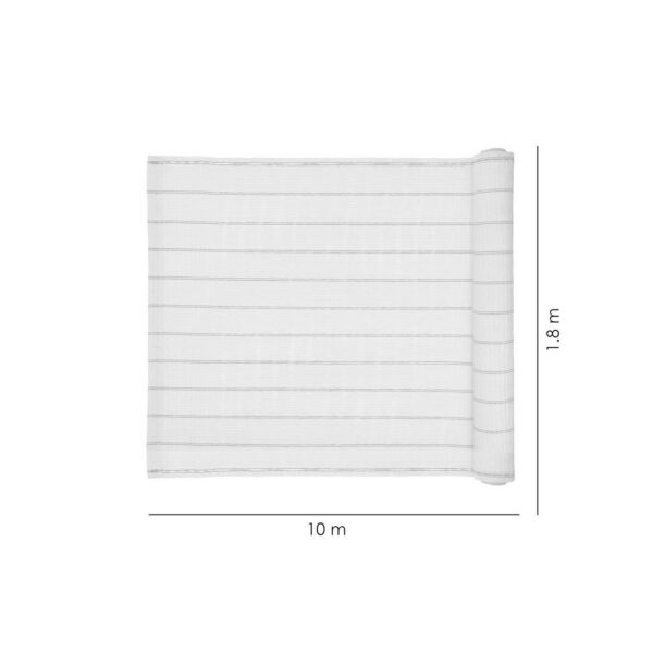 Paravan pentru balcon, terasa, gard, bej, 185 g/m2, UV, 10x1.8 m - imagine 4