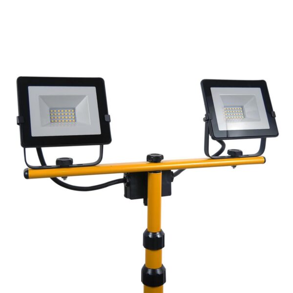 Proiector lucru, LED SMD, cu trepied, 2 x 20 W, 3200 lm, IP65, Strend Pro - imagine 4