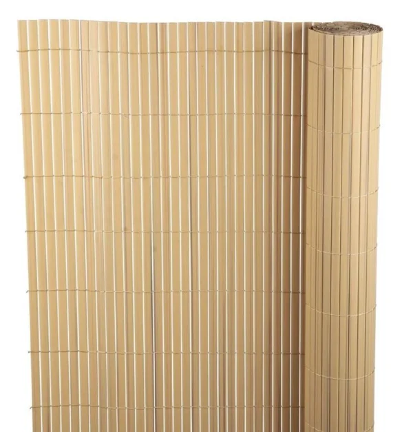 Paravan pentru balcon, terasa, gard, PVC, tip bambus, 1300 g/m2, UV, 3x2 m - imagine 5