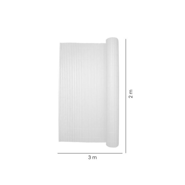 Paravan pentru balcon, terasa, gard, PVC, tip bambus, 1300 g/m2, UV, 3x2 m - imagine 3