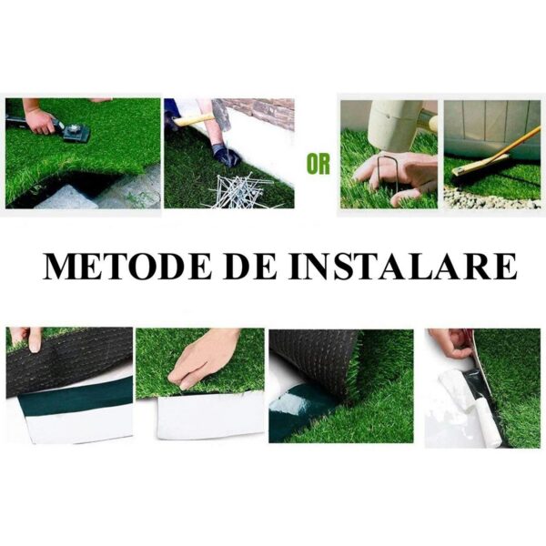 Gazon/Iarba artificiala, verde, inaltime fir 7 mm, 3x1 m - imagine 8