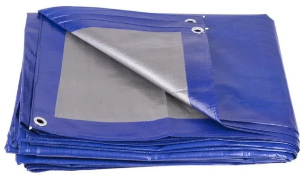 Prelata impermeabila cu inele, 2.9x2.9 m, PE, 140 g/mp, 9 mp - imagine 2