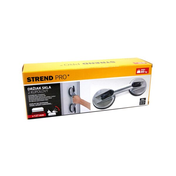 Ventuza pentru transport si montat parbrize, geamuri, placi marmura, granit, 2 brate, max 80 kg, Strend Pro - imagine 2