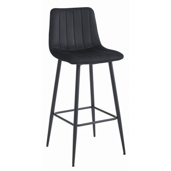 Scaun de bucatarie/bar, Artool, Pozza, catifea, otel, negru, 43x35x104 cm - imagine 1