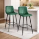 Scaun de bucatarie/bar, Artool, Pozza, catifea, otel, verde si negru, 43x35x104 cm - imagine 5