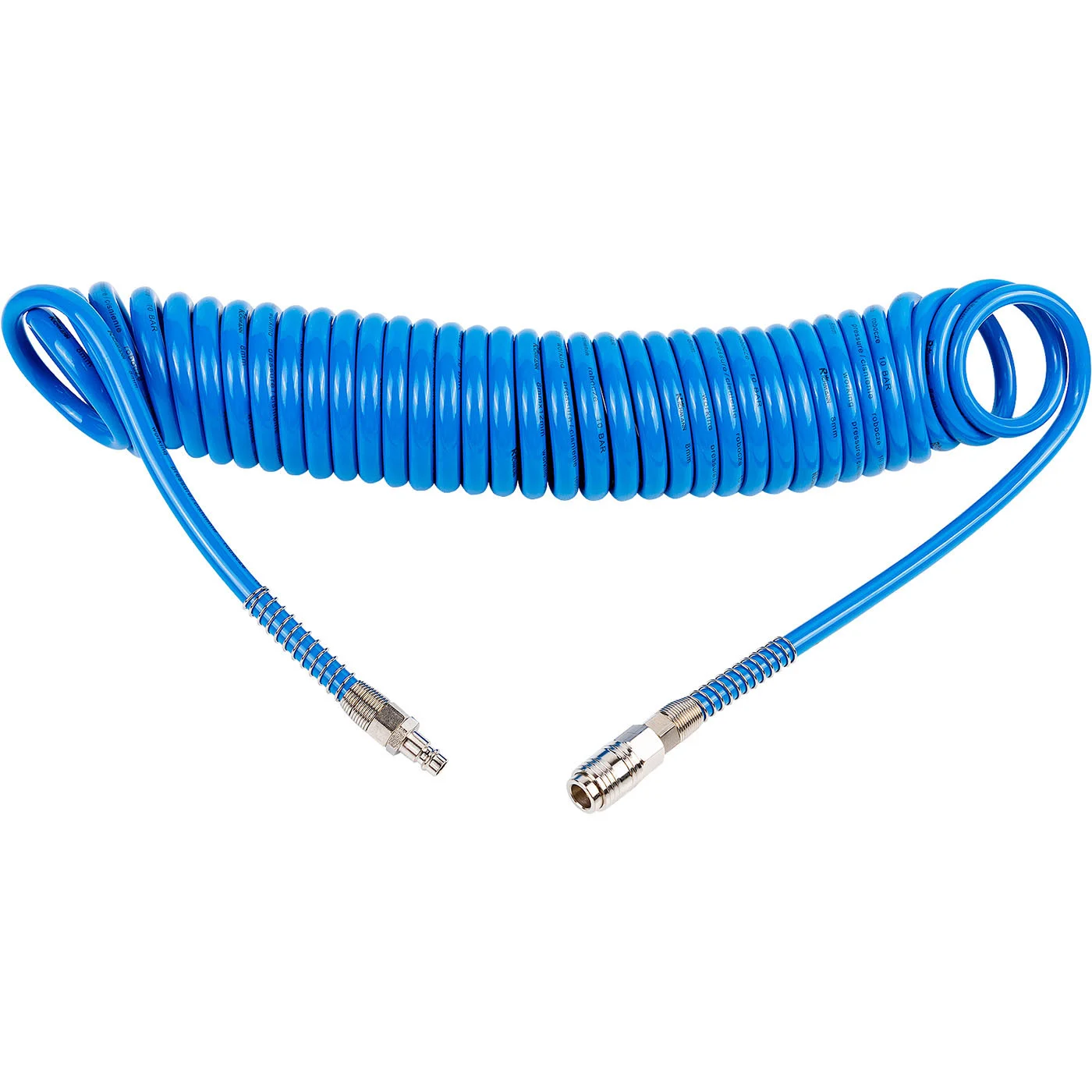 Furtun aer/presiune, spiralat, PU, albastru, 8x5 mm, 10 bar, 10 m, Richmann 1 Furtun aer/presiune, spiralat, PU, albastru, 8x5 mm, 10 bar, 10 m, Richmann