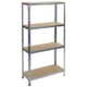 Raft depozitare, metalic, 4 polite, 265 kg, 90x45x180 cm - imagine 3