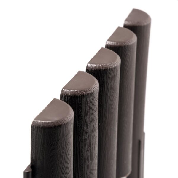 Palisada/bordura pentru gradina, maro, set 8 buc, 27x24 cm, 2.16 m - imagine 5