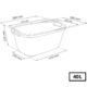 Cos rufe, 2 manere, gri inchis, 40 L, 60x27x39 cm, Curver - imagine 3