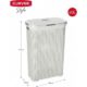 Cos rufe, 2 manere, capac, crem, 60 L, 44x34x61 cm, Curver - imagine 5