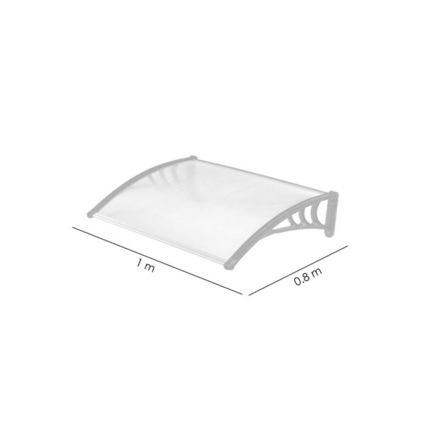 Copertina marchiza, policarbonat, transparent, 0.8x1 m - imagine 2