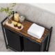 Dulap baie, Leobert, placa MDF, 2 rafturi, maro, 73x33x72 cm - imagine 8