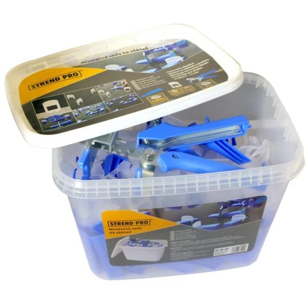 Set de nivelare si aliniere a placilor ceramice, cleste, 100 distantiere x 1 mm, 100 pene - imagine 4
