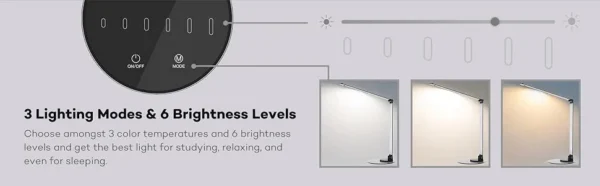 Lampa de birou cu LED TaoTronics TT-DL66, incarcare USB, 6 niveluri de luminozitate - Silver - imagine 20